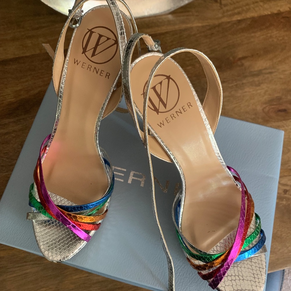 Werner Silver And Multi Color Platform Size 8 - image 2